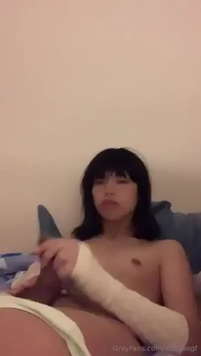 Sad girl jerks off her girldick to help her feel better part 1 