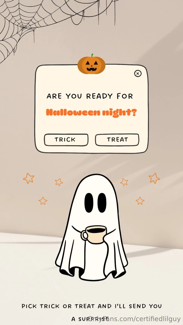 Dm me trick or treat and get a surprise back 