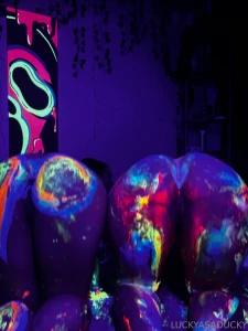 Painting with apple got a lil messy part 28