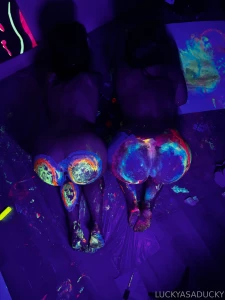 Painting with apple got a lil messy part 19