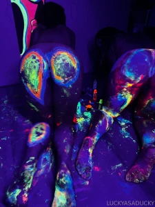 Painting with apple got a lil messy part 17