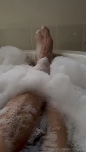 My bath is super soapy and bubbly right now
