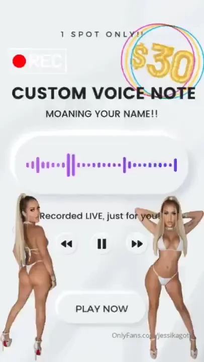 Wanna hear my voice moan in your ear i wanna record you a special sexy 