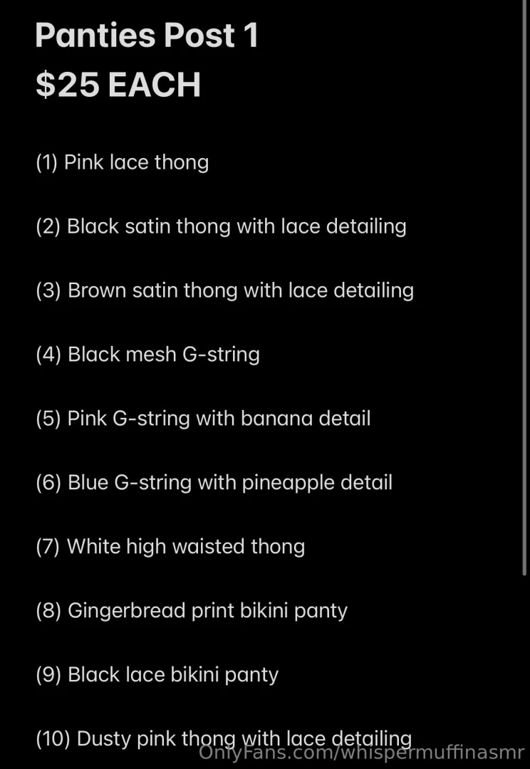 Panties for sale post 1 i have attached a screenshot of some rules part 10 