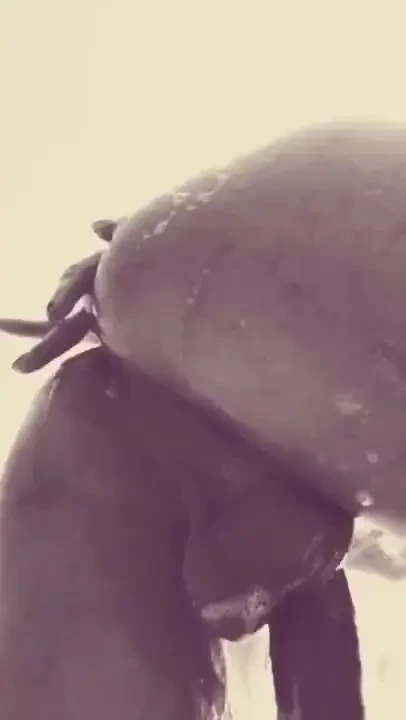 Video of washing my cum stained ass 