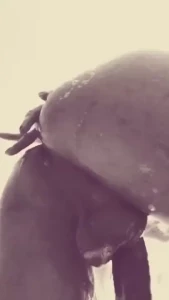 Video of washing my cum stained ass