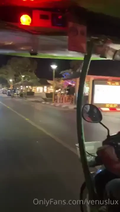 Late night motorbike taxi ride refreshing krabi 