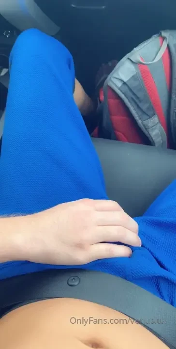 Pet it my hard dick when we go on road trips 