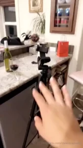 Yesterdays live on my main page get wet with the help of a black toy