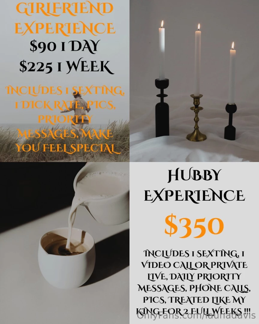 New gfe and hubby experience remember only 1 at a time so i can give 