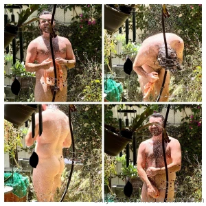 Bathroom is being remodeled and roommate snuck a few shots when i made