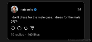 I dress for the male glaze