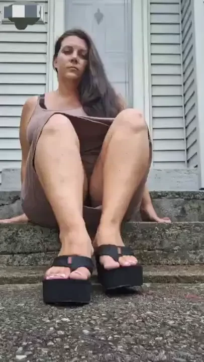 I m not done playing with my platform flip flops try not to leak at 