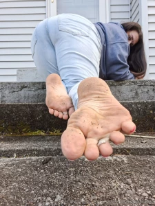 My dirty feet need love and a warm tongue be a good pup and clean part 3