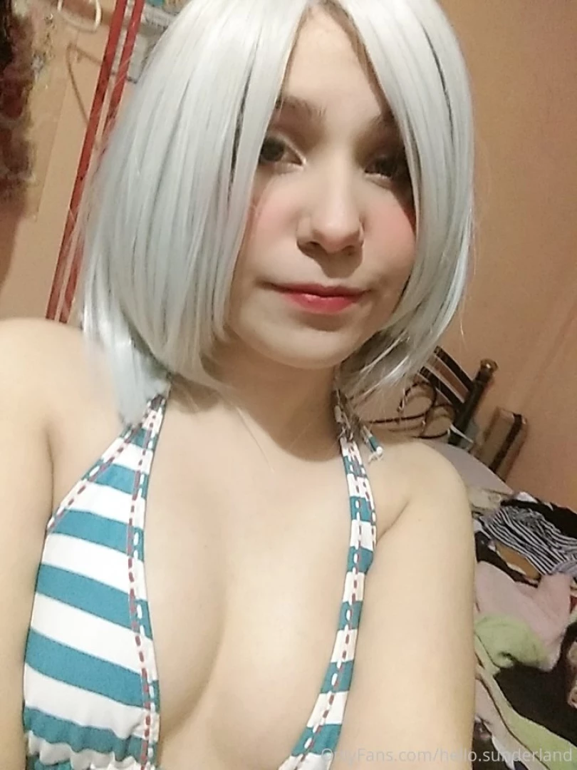 Blue striped bikini part 16 
