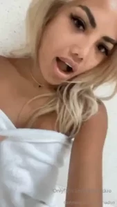 I dropped this towel for you so open it up and see my naked body in
