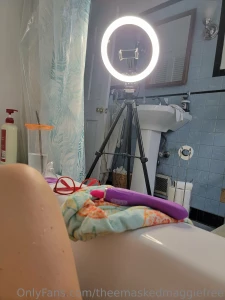 Filming in the bathtub