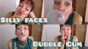 Silly faces mouth and bubblegum fetish