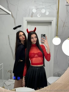 A girls night in honor of the upcoming halloween with my girl friend part 1
