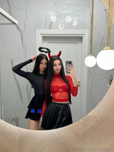 A girls night in honor of the upcoming halloween with my girl friend
