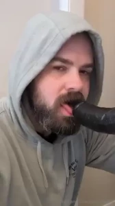 By fan request sucking on my dildo makes me realize how big it is when