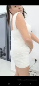 White dress hairy pussy stripping out this sexy dress to play with my