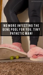 Popping your balls like grapes no more infecting the gene pool for you