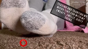 Teasing and taunting my micro tiny son with my sweaty smelly dirty