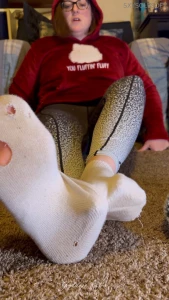 Ripping these old white socks up growing out of them after wearing