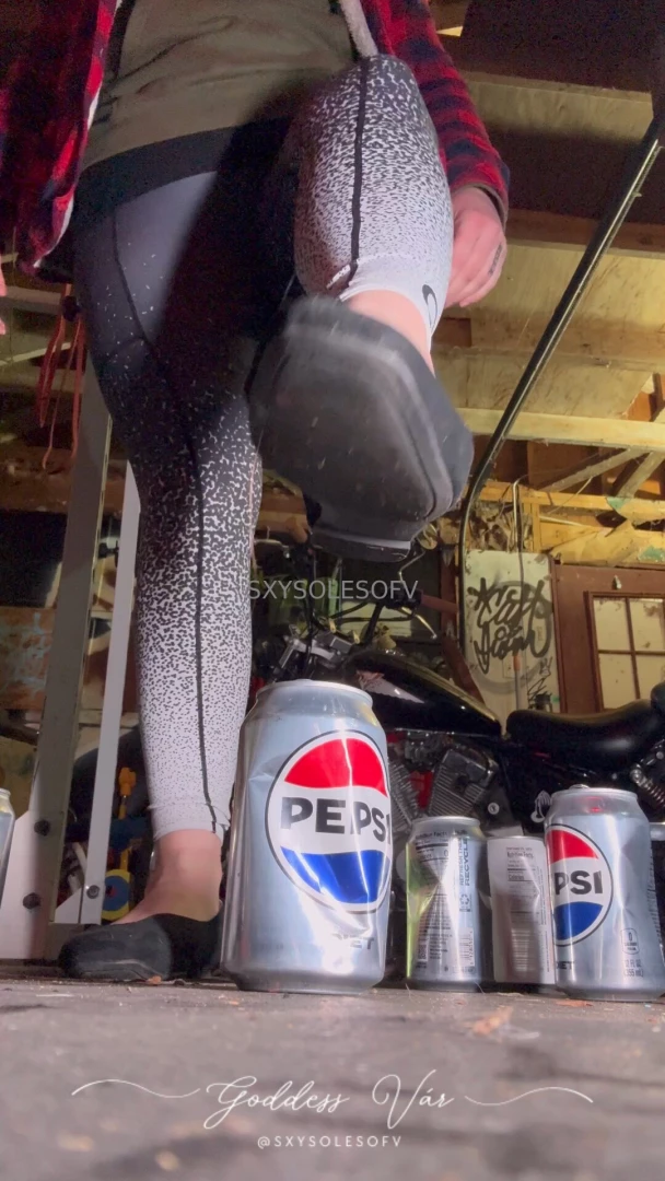 Pretty little flats crush these pepsi cans in slow-motion if you ve 