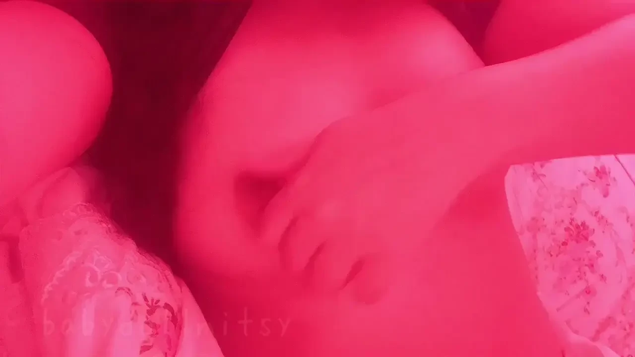 Waking up by pinching my sensitive nipples and massaging my tits 