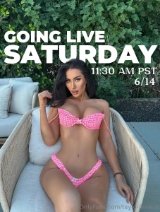 Live tomorrow on onlyfans at 11 30 am pst who s ready to get extra