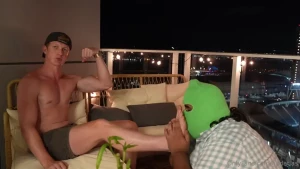 Got plenty of vids with this sub muscle worship stepping on feet part 1