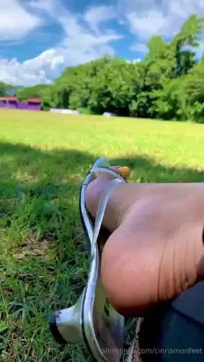 Which of my sandals do you like more love to play with my feet outside part 1 