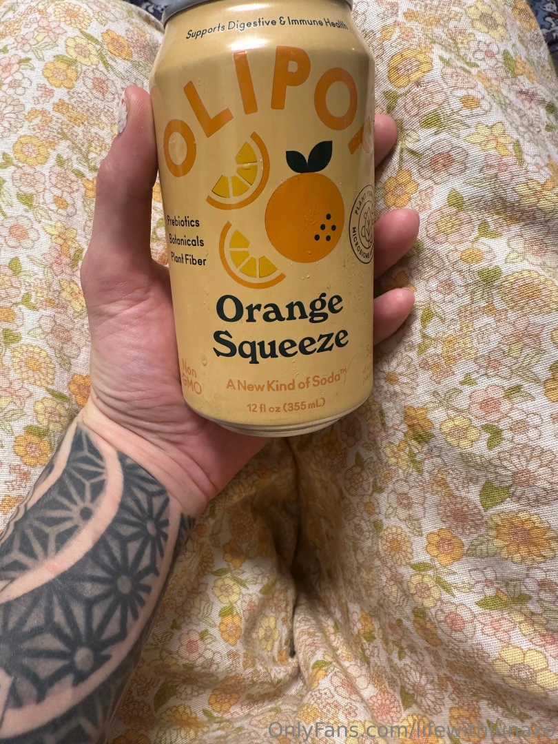 Enjoying this probiotic plant fiber orange soda amp amp playing with part 1 