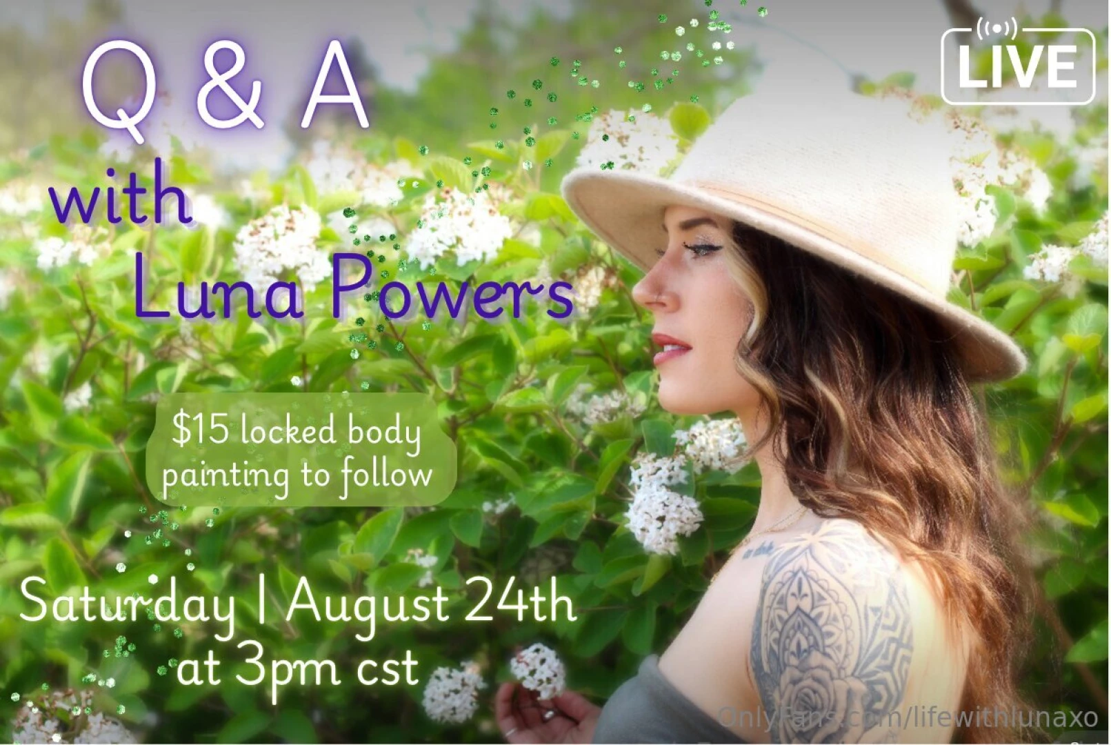 Going live on saturday will you be there 