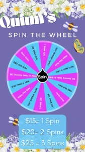 March spin the wheel hey freak yeah you its gettin close to springtime