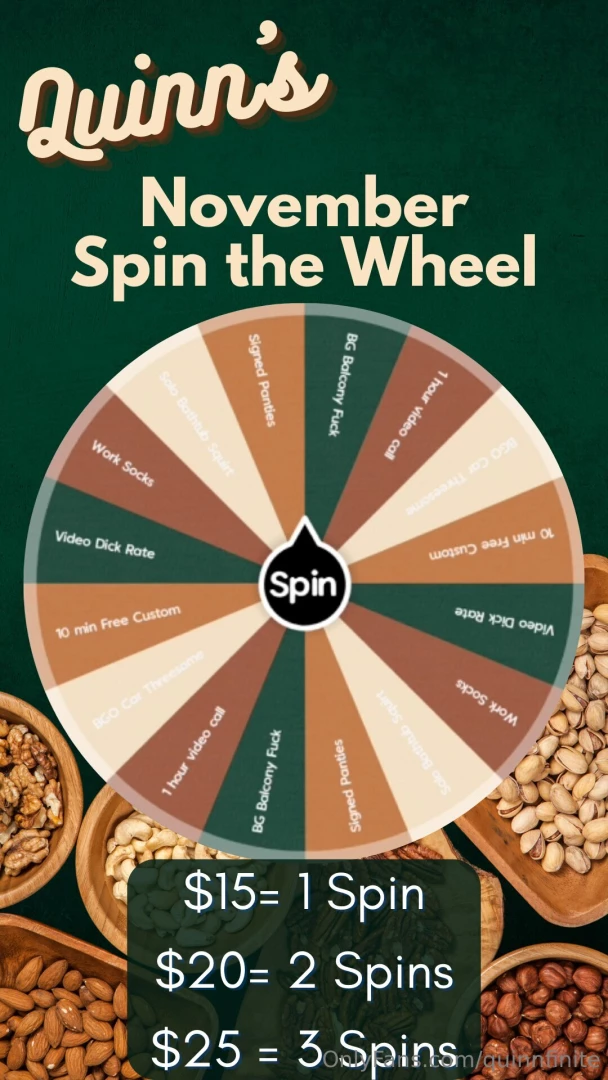 November spin the wheel i failed no nut november i want to make you 