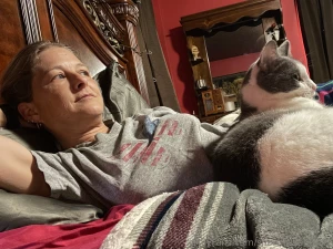 Me and calvin relaxing and watching tv after a long day