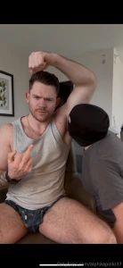 7 minute sweaty pits worship with my good boy watch me make him lick part 2