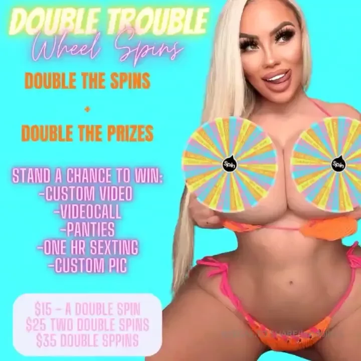 Brand new double trouble wheel double your prizes with my dual wheel 