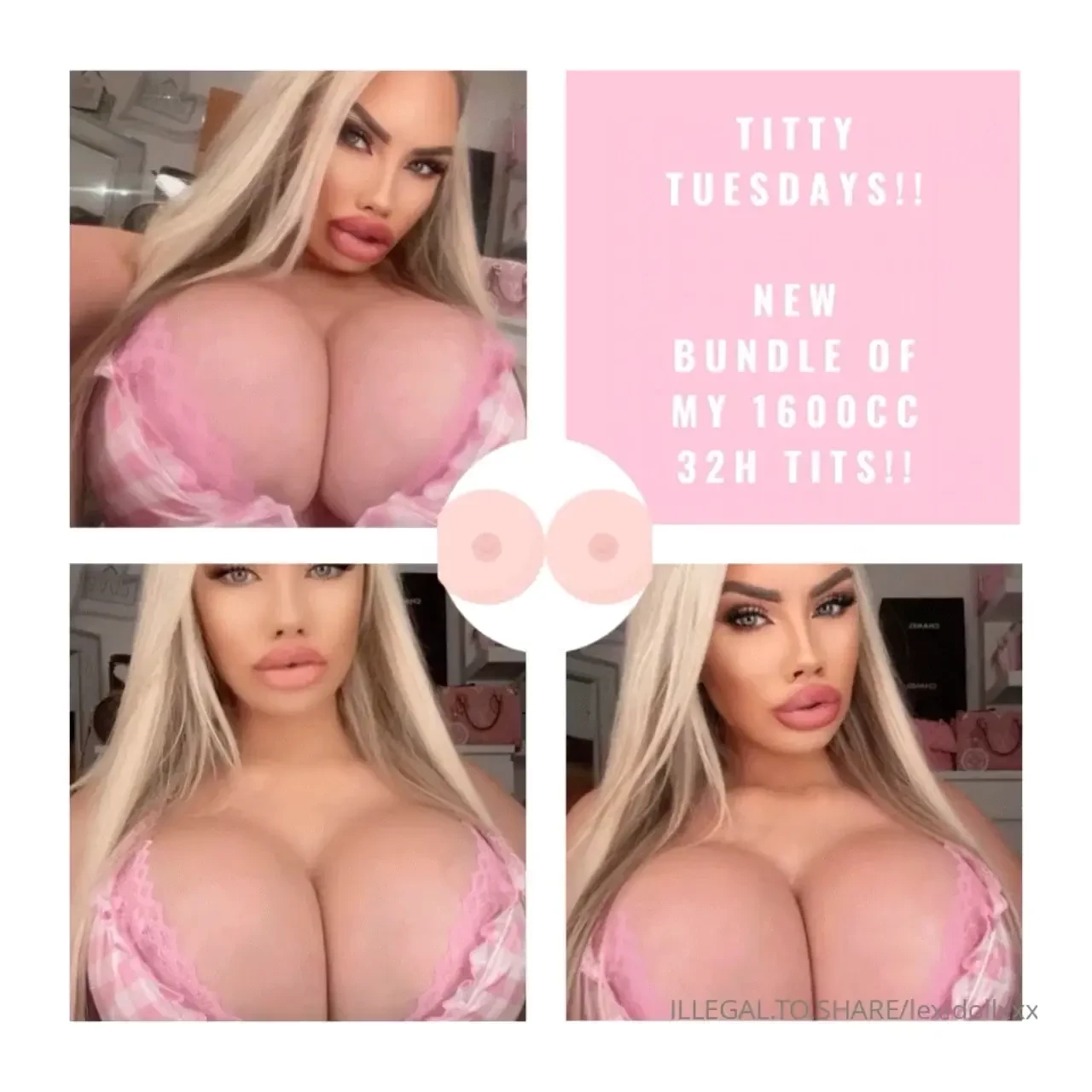 Titty tuesday bundle brand new titty vid my massive 1600cc 32h tits 
