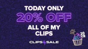 Get 20 off all clips in my store clips4sale com 13223 today only for