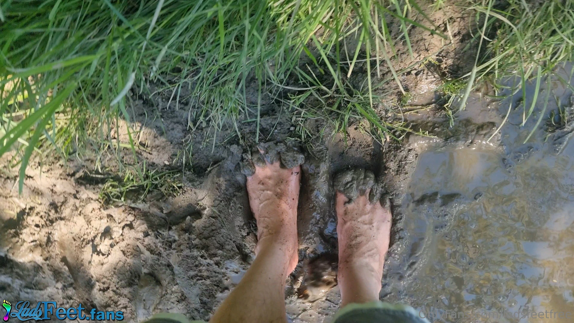 I went for a barefoot walk in the countryside getting some fresh air 