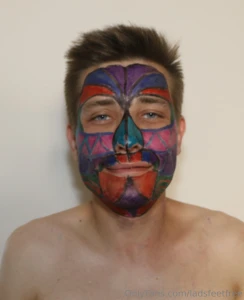 David s face and feet was the canvas and your wildest fantasy brought