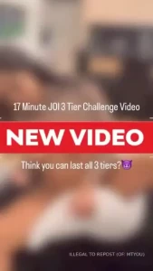 New video alert 3 tier joi challenge i take you through all levels of