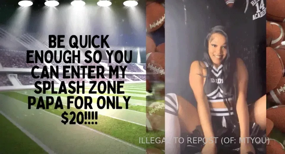 Be quick enough so you can enter my splash zone papa for only 20 