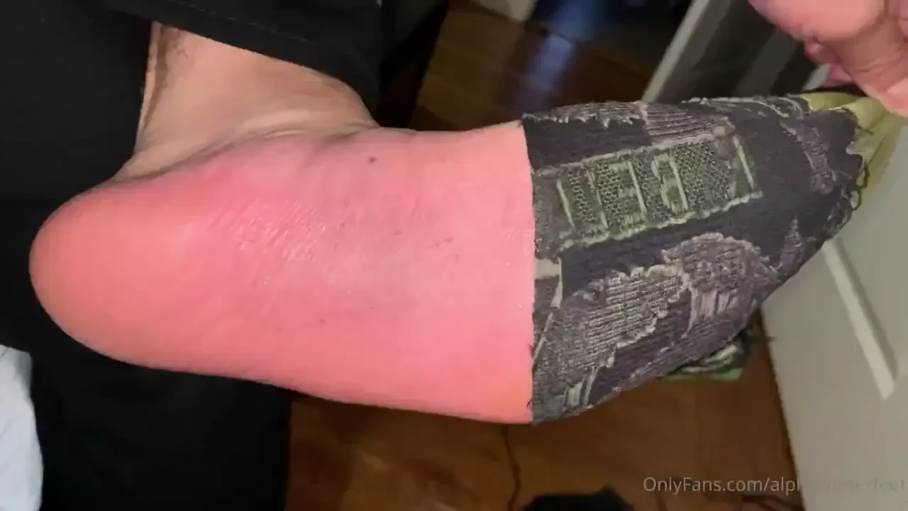 Peeling my soaked work socks 