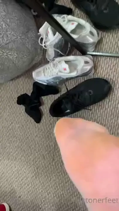 Removal of white super thin ultra sheer socks after a 9 hour shift you 