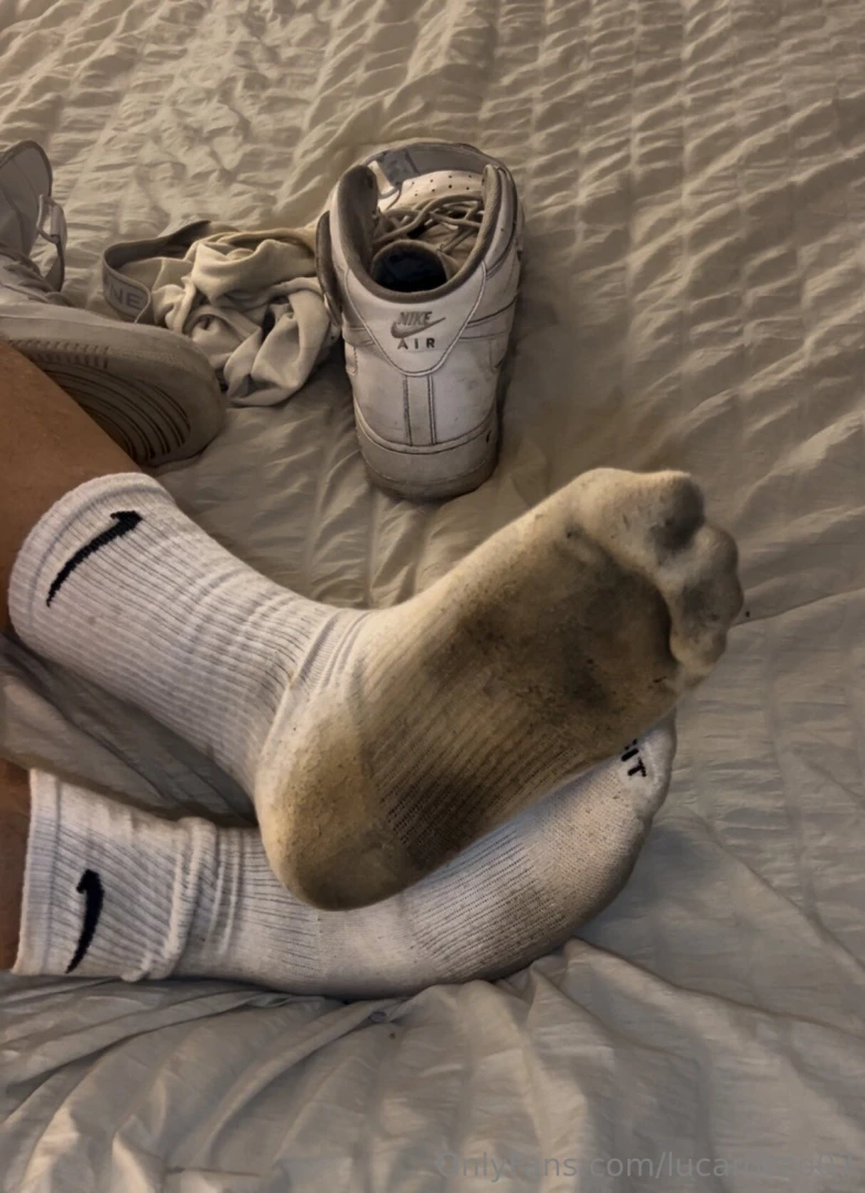 Yo kneel and worship these alpha feet sweaty smelly and straight from 